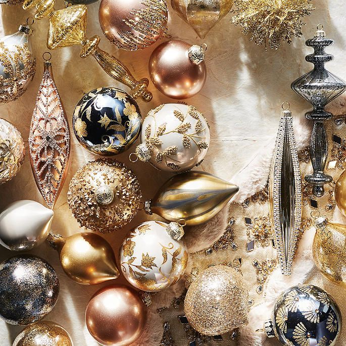 Gold Rush 60-piece Ornament Collection | Frontgate | Frontgate