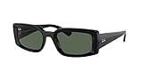 Ray-Ban Women's RB4395 Kiliane Square Sunglasses, Black/Dark Green, 54 mm | Amazon (US)