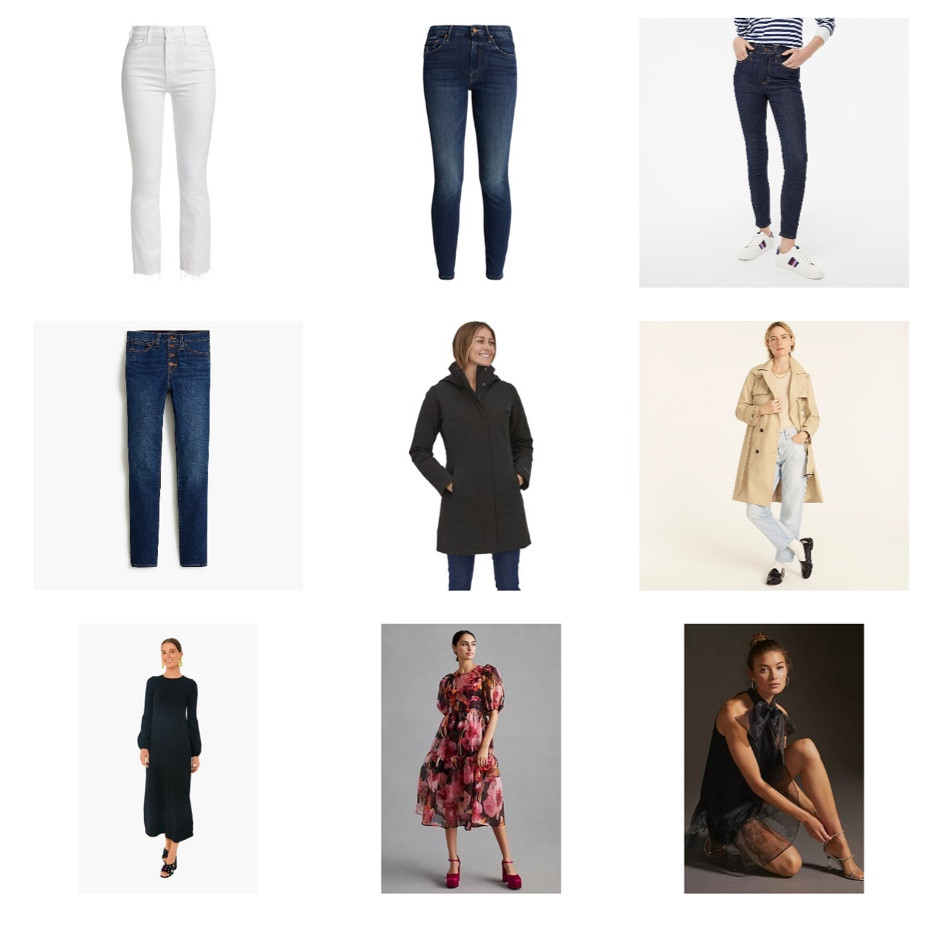 Skinny jeans, wedding guest dress, tench coat, rain coat, fall dress 