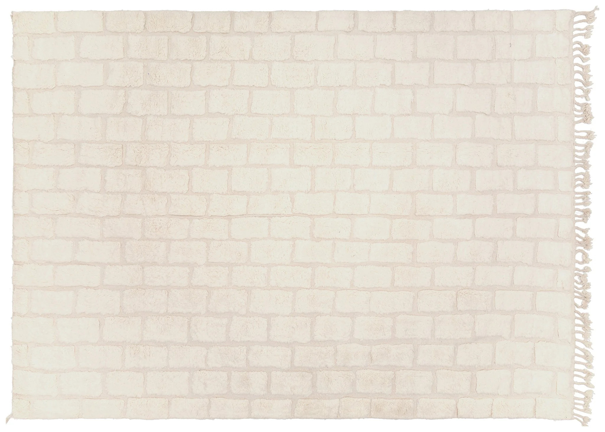 10' X 13' Vintage Moroccan Rug, Cream & Off-White - Vaylon | Revival Rugs Inc