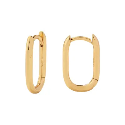 MADE BY MARY Paperclip Hoop Earrings in Gold Vermeil at Nordstrom | Nordstrom
