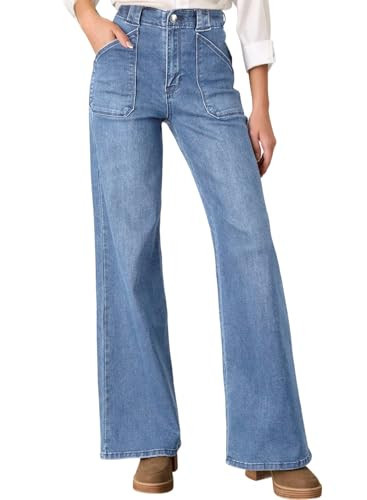 Astylish Trendy Jeans for Women High Waisted Straight Leg Jeans Denim Pant Ashleigh Blue | Amazon (US)