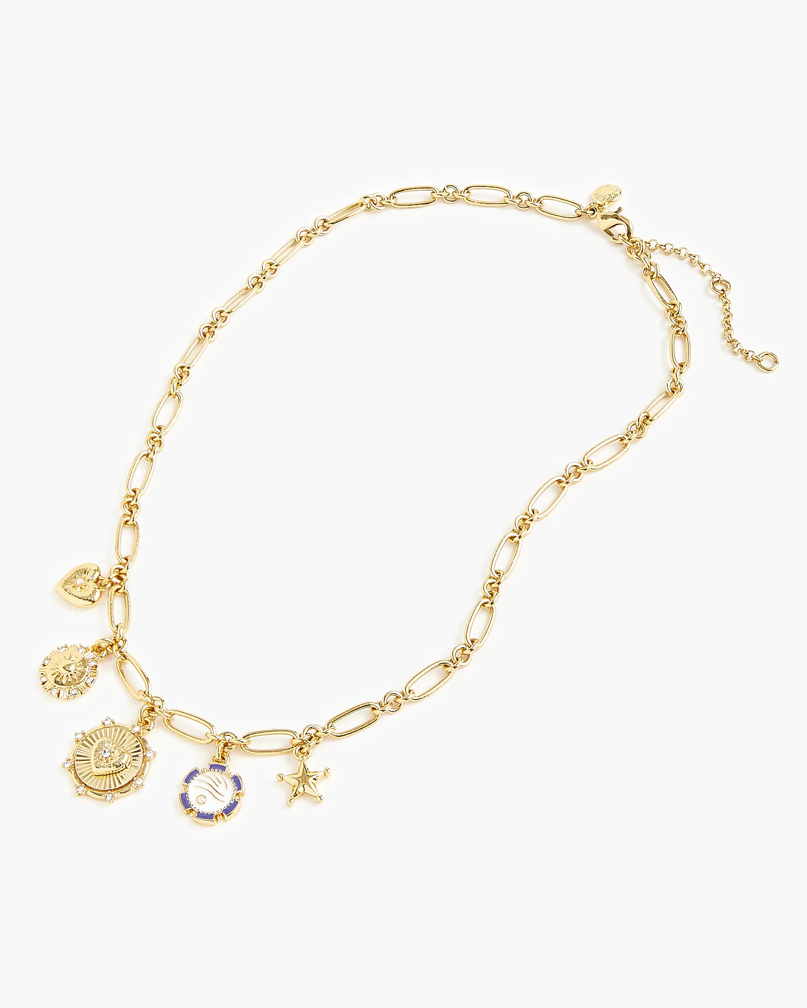 Clustered heart charms chain necklace | J.Crew Factory