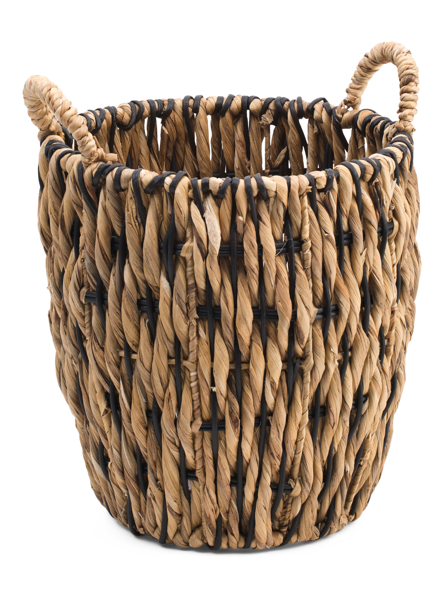 Small Round Mix Nat Twist Resin Basket | TJ Maxx