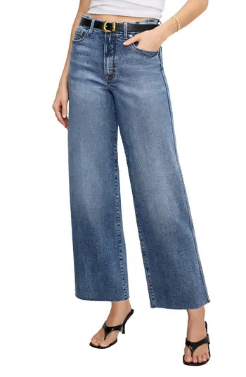 Good American Good Skate Ankle Wide Leg Jeans in Indigo978 at Nordstrom Rack, Size 00 | Nordstrom Rack
