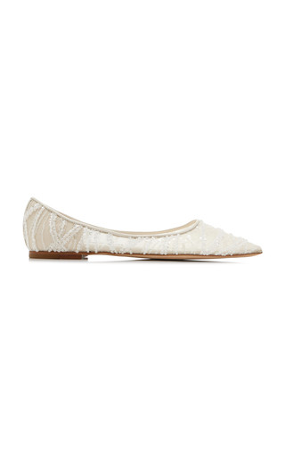 Love Embellished Mesh Ballet Flats | Moda Operandi (Global)