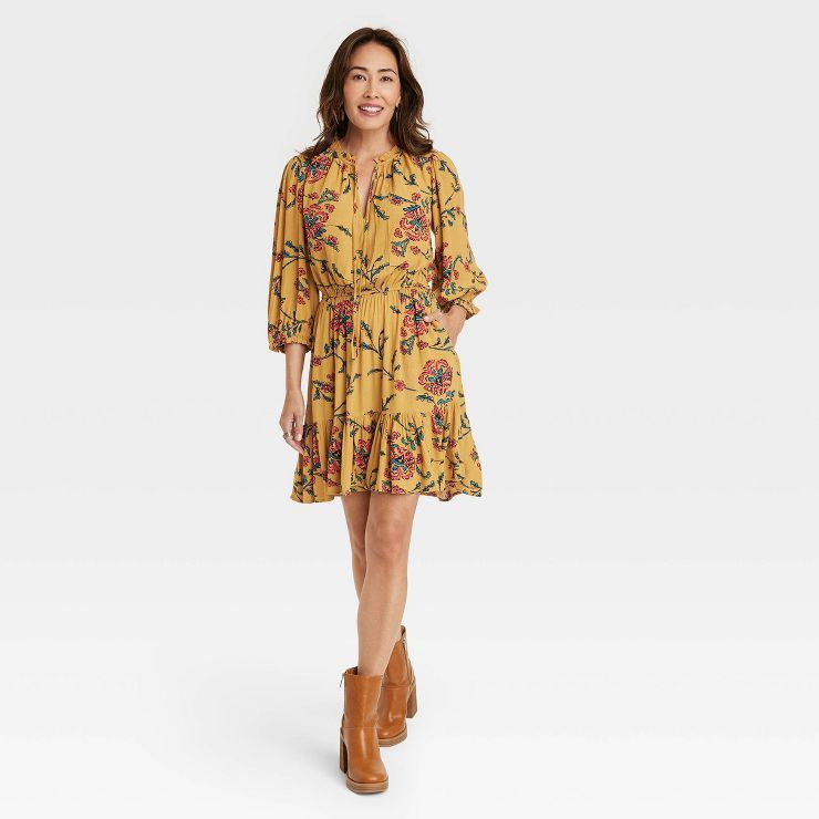 Women's Long Sleeve Folkloric A-line Dress - Target Fashion - Target Style | Target