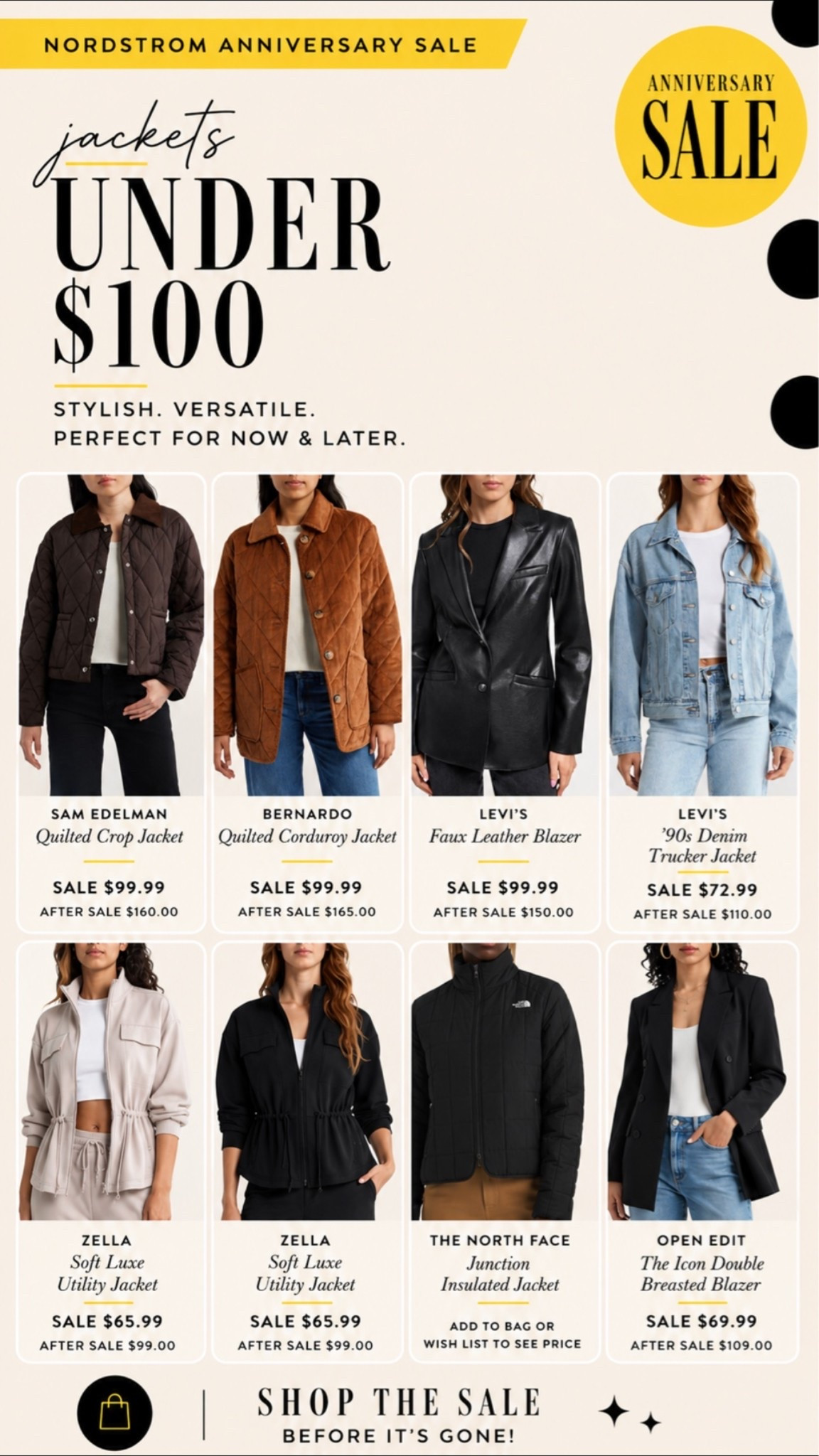 Jackets in the Nordstrom anniversary sale under $100!

#LTKSaleAlert #LTKgrwm #LTKootd