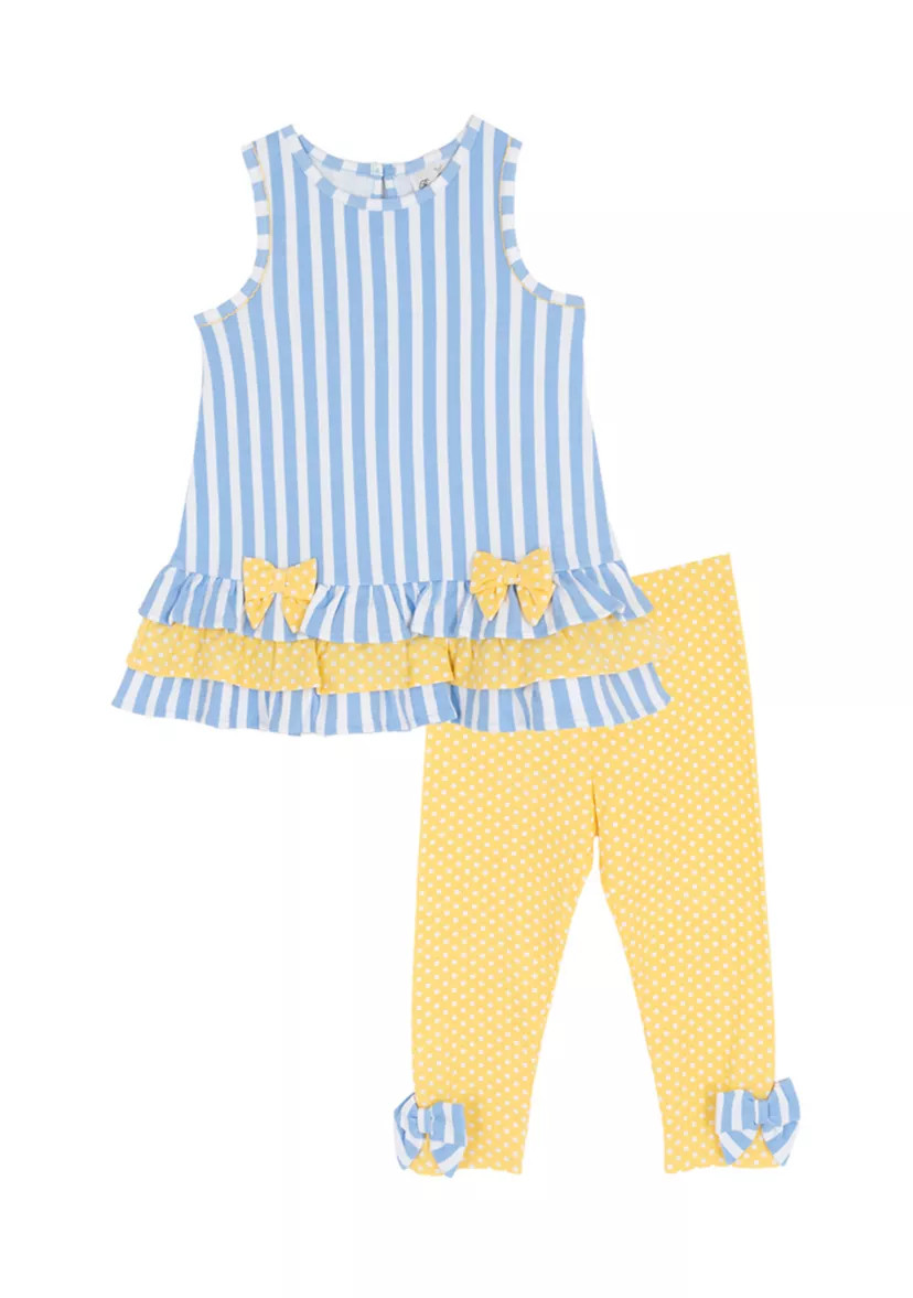 Toddler Girls Striped Leg Set | Belk