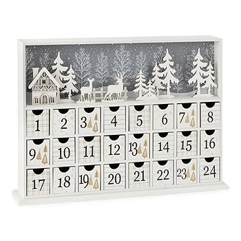 North Pole Trading Co. Chateau Winter White Scene Led Christmas Advent Calendar | JCPenney