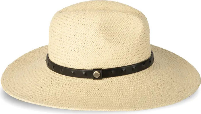 AllSaints Pyramid Stud Straw Hat | Nordstrom | Nordstrom