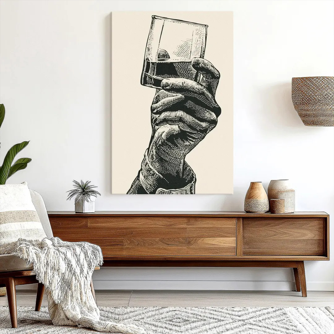 Elephant Stock Whiskey in Hand Wall Art - Vertical Canvas - Dining Room Wall Decor - Food and Dri... | Etsy (US)
