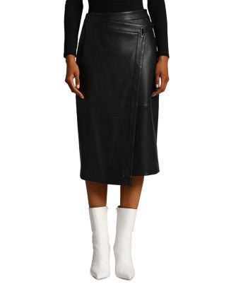 Faux Leather A Line Midi Skirt | Bloomingdale's (US)