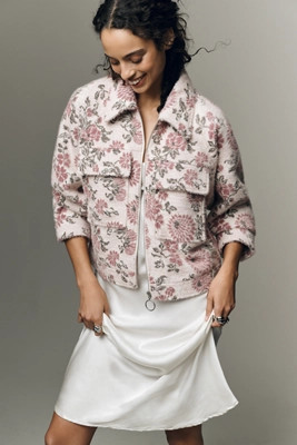 By Anthropologie Knit Floral Utility Jacket | Anthropologie (US)