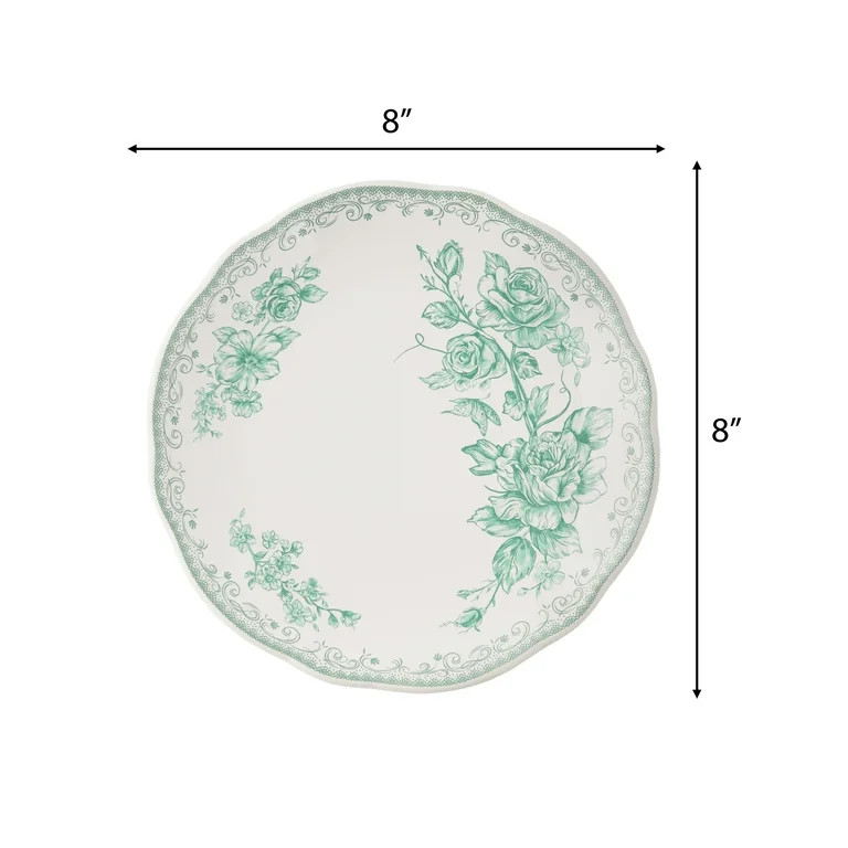 The Pioneer Woman Agatha Stoneware Dinner Plate, Green | Walmart (US)
