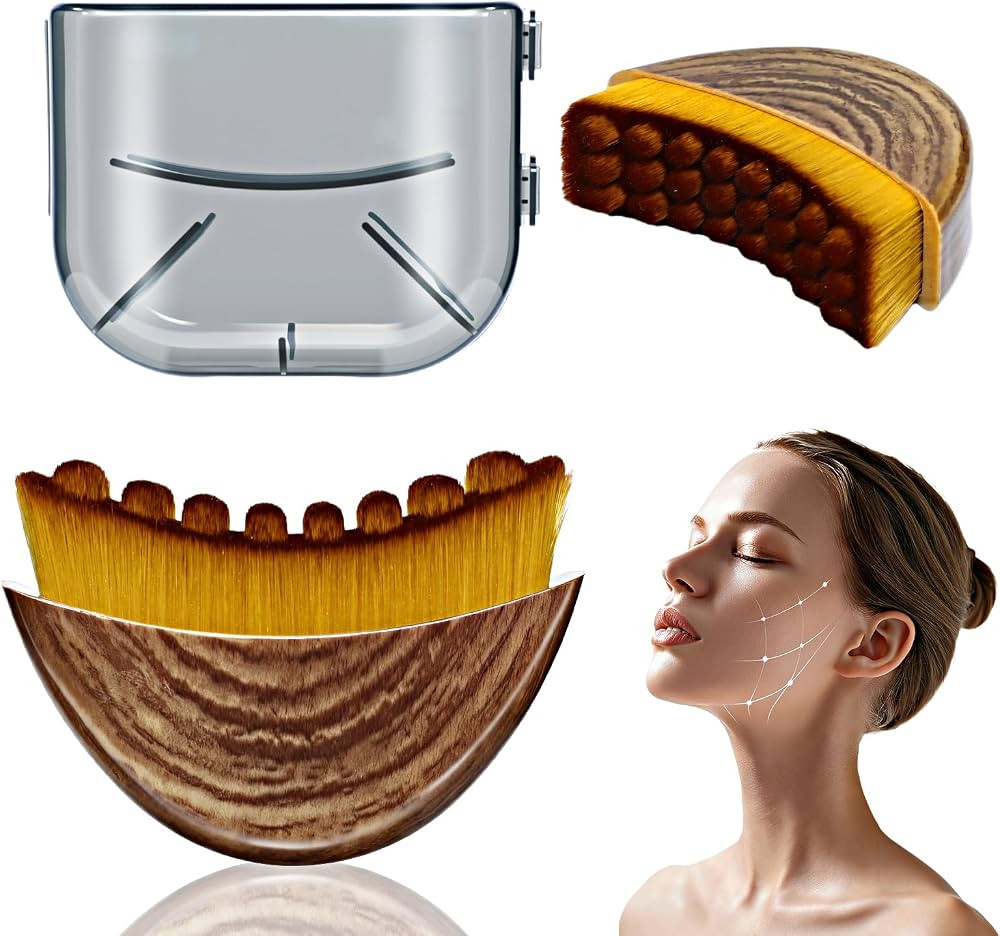 Lymphatic Contour Face Brush - Lymphatic Drainage Makeup Brushes for Sculpting & Lifting, Anti-Pu... | Amazon (US)