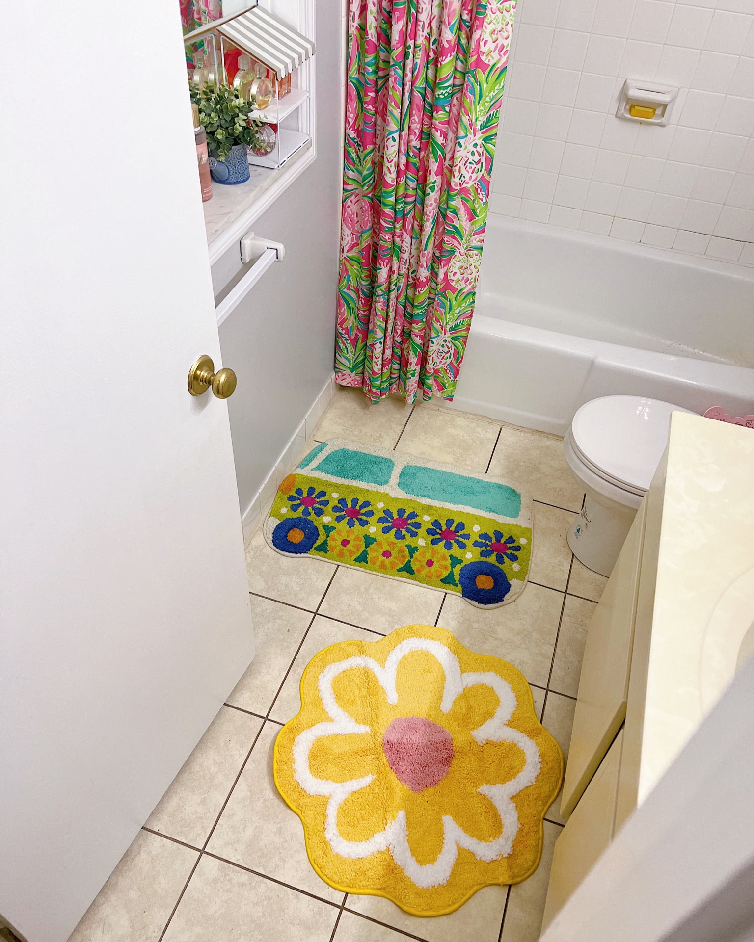 Cute bath mats, flower bath mat, retro bath mat, girl bathroom, girls dorm room decor, boho bathroom decor, colorful bathroom decor 

#LTKU #LTKhome #LTKunder50
