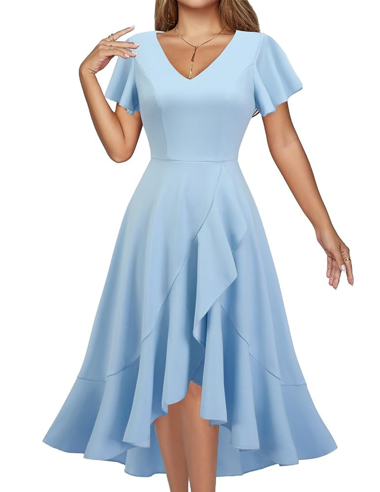 DRESSTELLS Women's Cocktail Dresses, Formal Wedding Guest High Low Homecoming Party Evening Prom ... | Amazon (US)