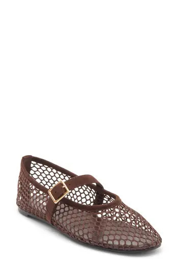 Abound Amari Mesh Ballet Flat in Brown Chocolate at Nordstrom Rack, Size 7.5 | Nordstrom Rack