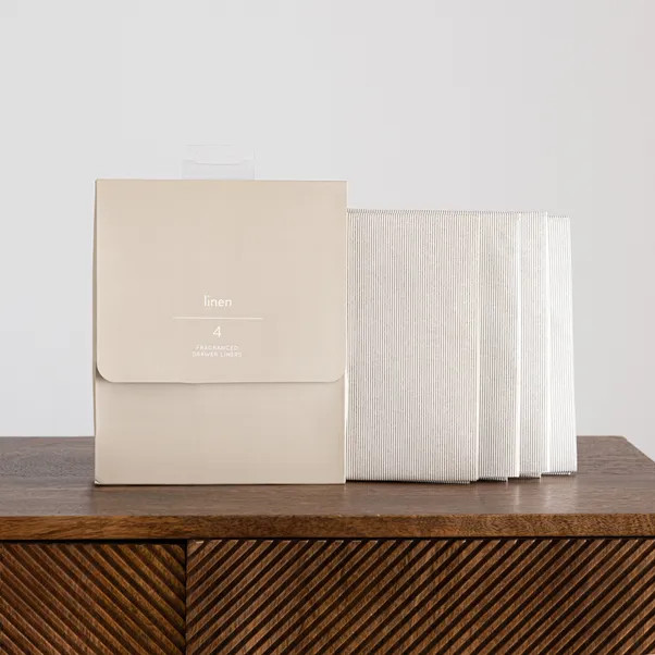 Set of 4 Linen Drawer Liners | Dunelm