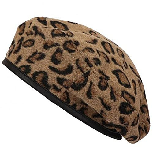 Keuyeo Beret Hats for Women Leopard Print Spring Autumn Beret Student Painter Hat Winter Artist Hat Beanie Cap | Amazon (US)