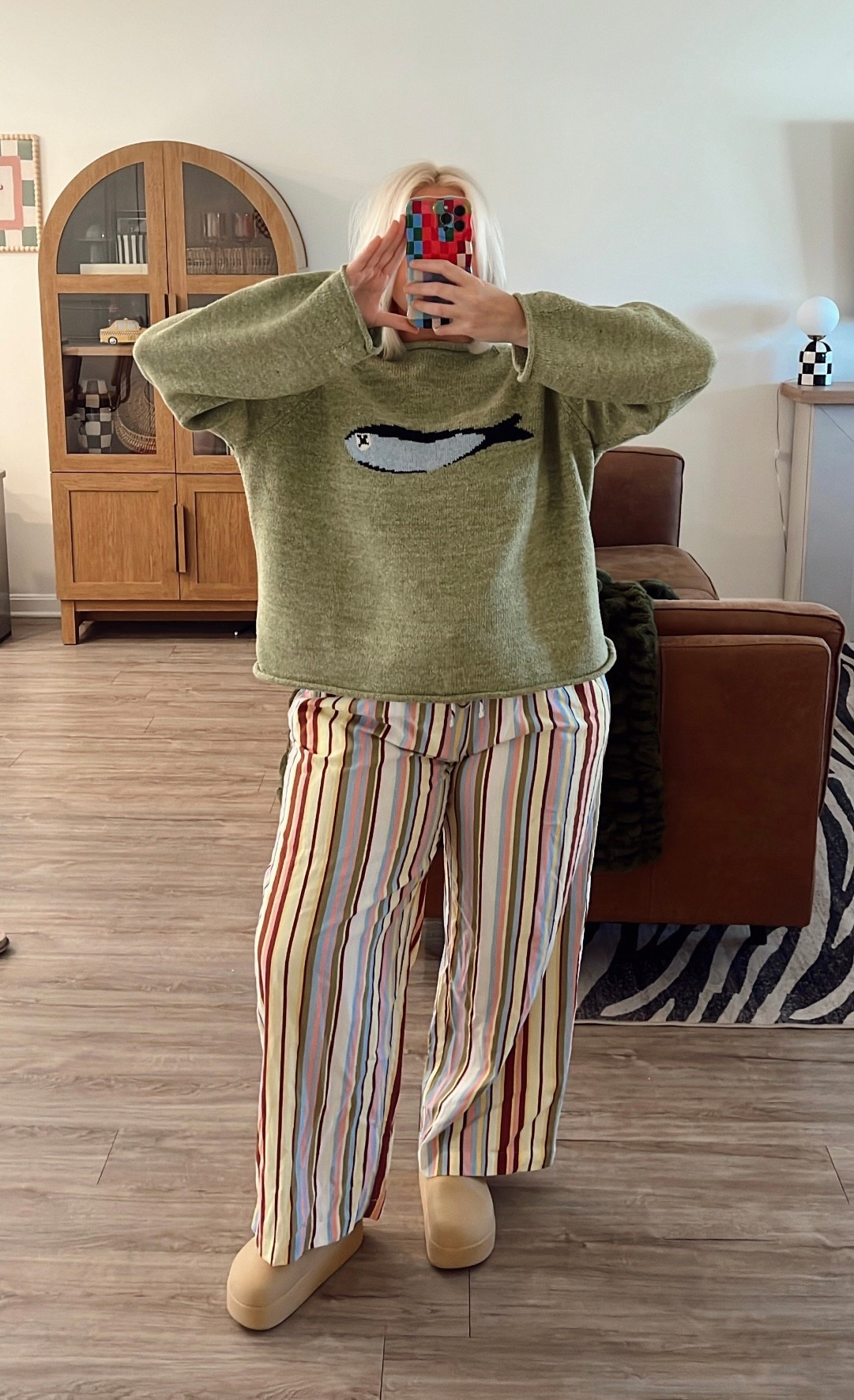 Large sweater , XL pants 