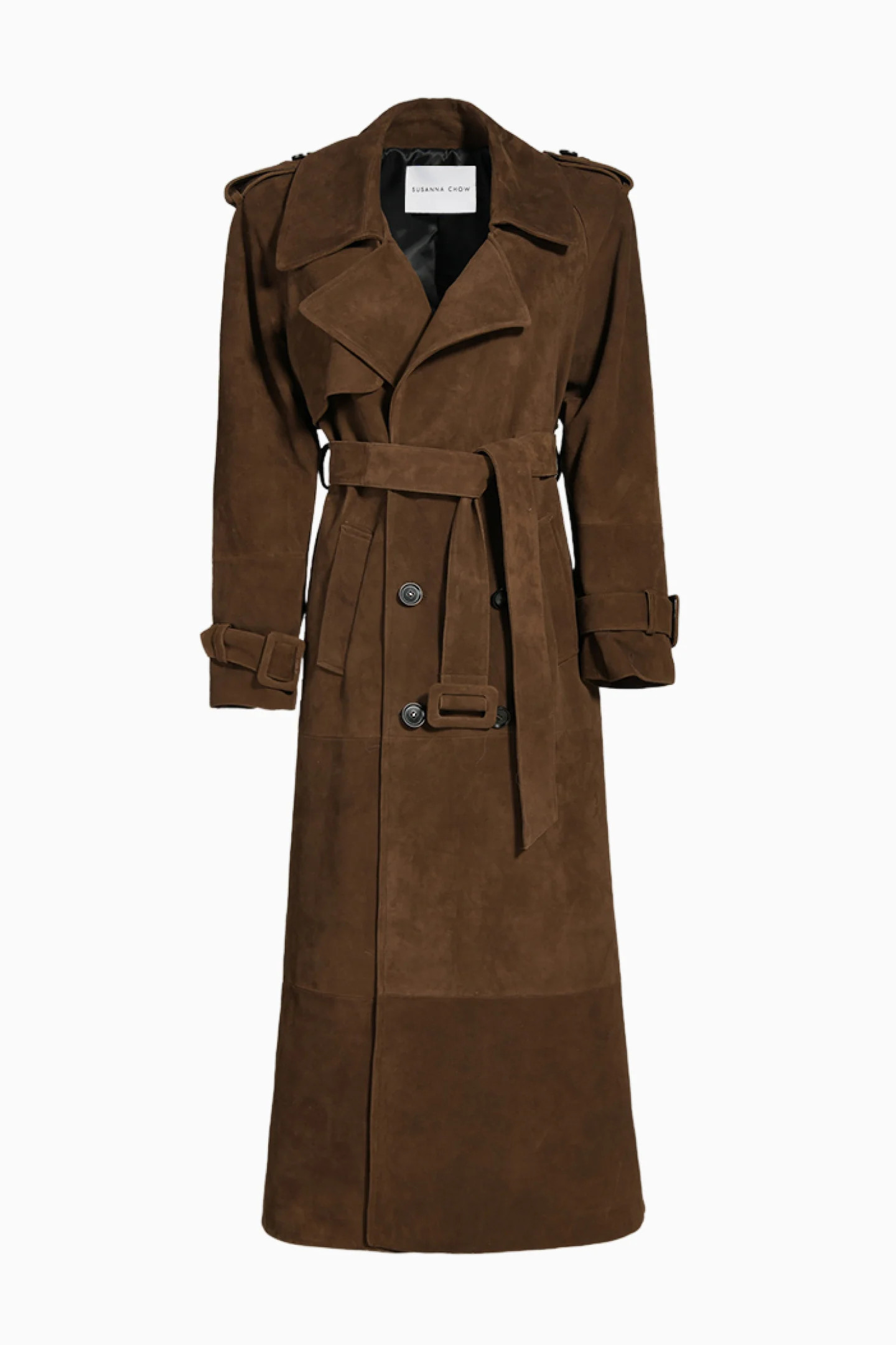 Susanna Chow Madison Suede Trench | LoveShackFancy
