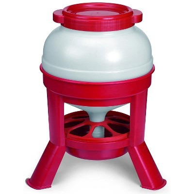 Little Giant 35 Pound Plastic Poultry Chicken Dome Feeder Dispenser w/ Lid, Red | Target