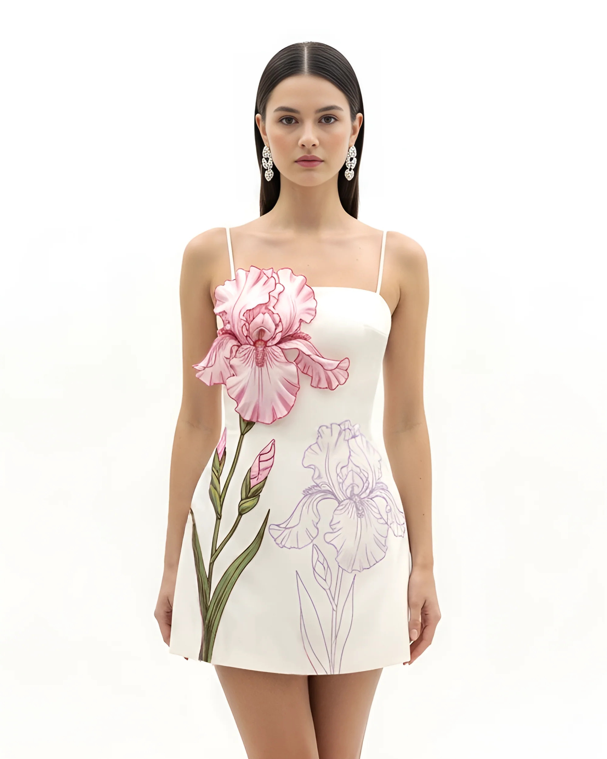 Iris Appliqué Mini Dress - White | JW PEI US