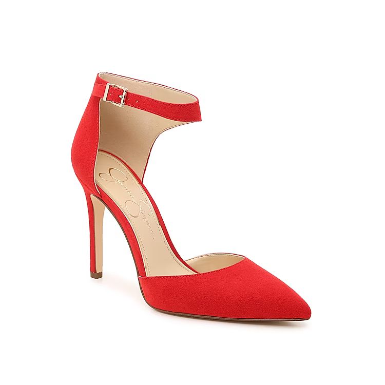 Jessica Simpson Postrie Pump - Women's - Red - Ankle Strap Stiletto | DSW