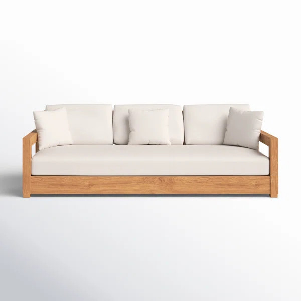 Melrose 76.55'' Teak Outdoor Patio Sofa | Wayfair North America