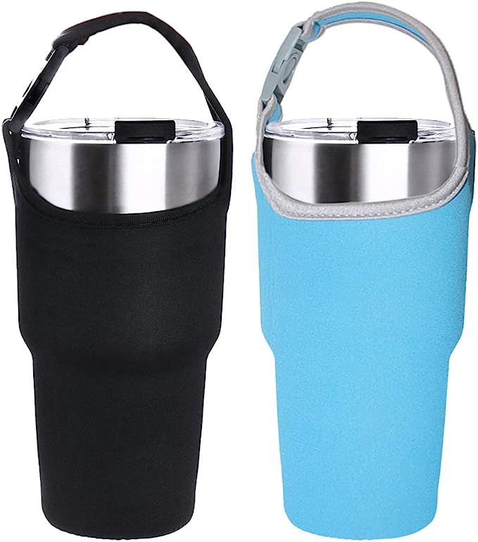 2 Pack Tumbler Carrier Holder Pouch for All 30oz Stainless Steel Travel Insulated Coffee Mug,Danz... | Amazon (US)