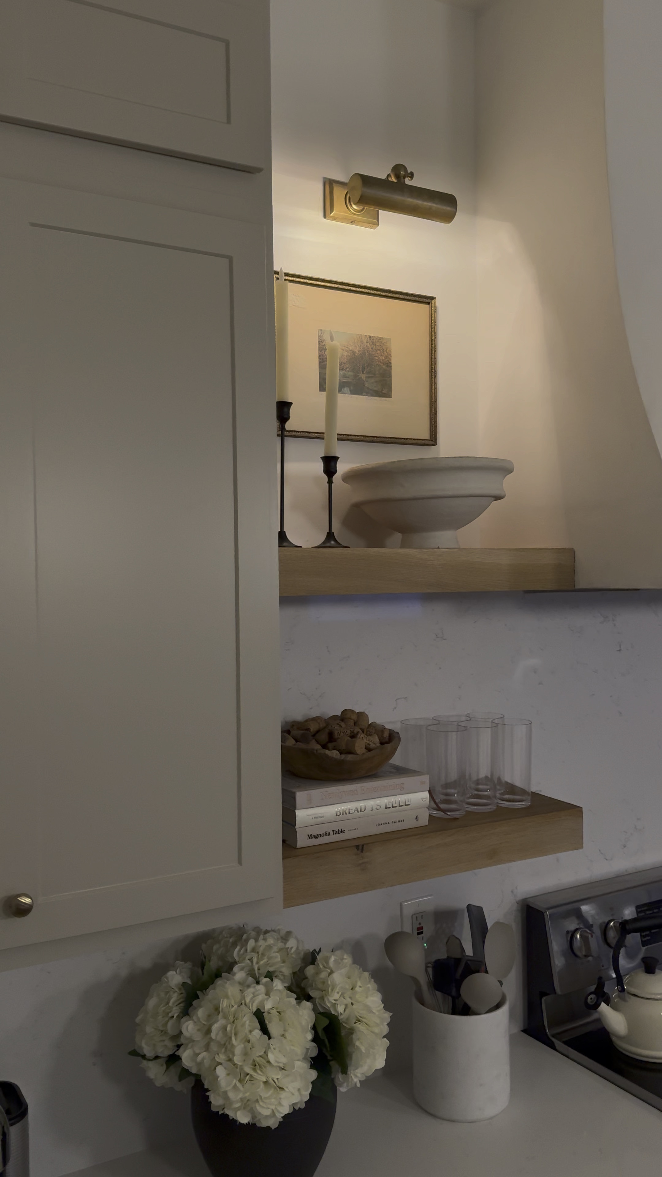 Cabinet Color is “Sandbar” by Sherwin Williams. 
