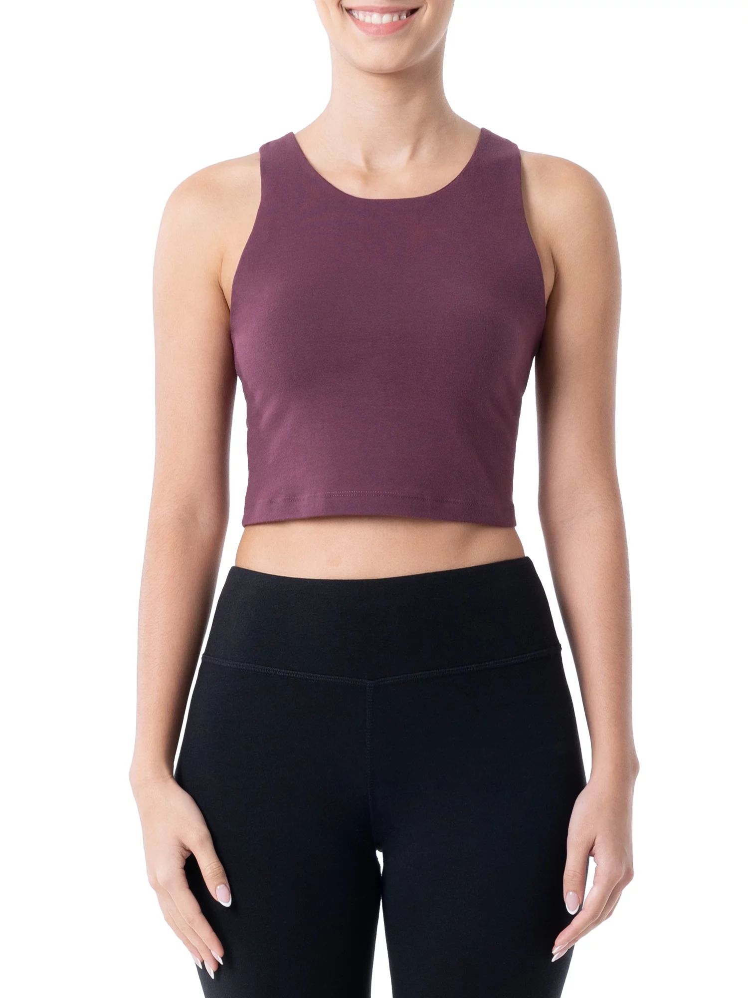 Athletic Works Women's Active Cropped Racerback Tank | Walmart (US)