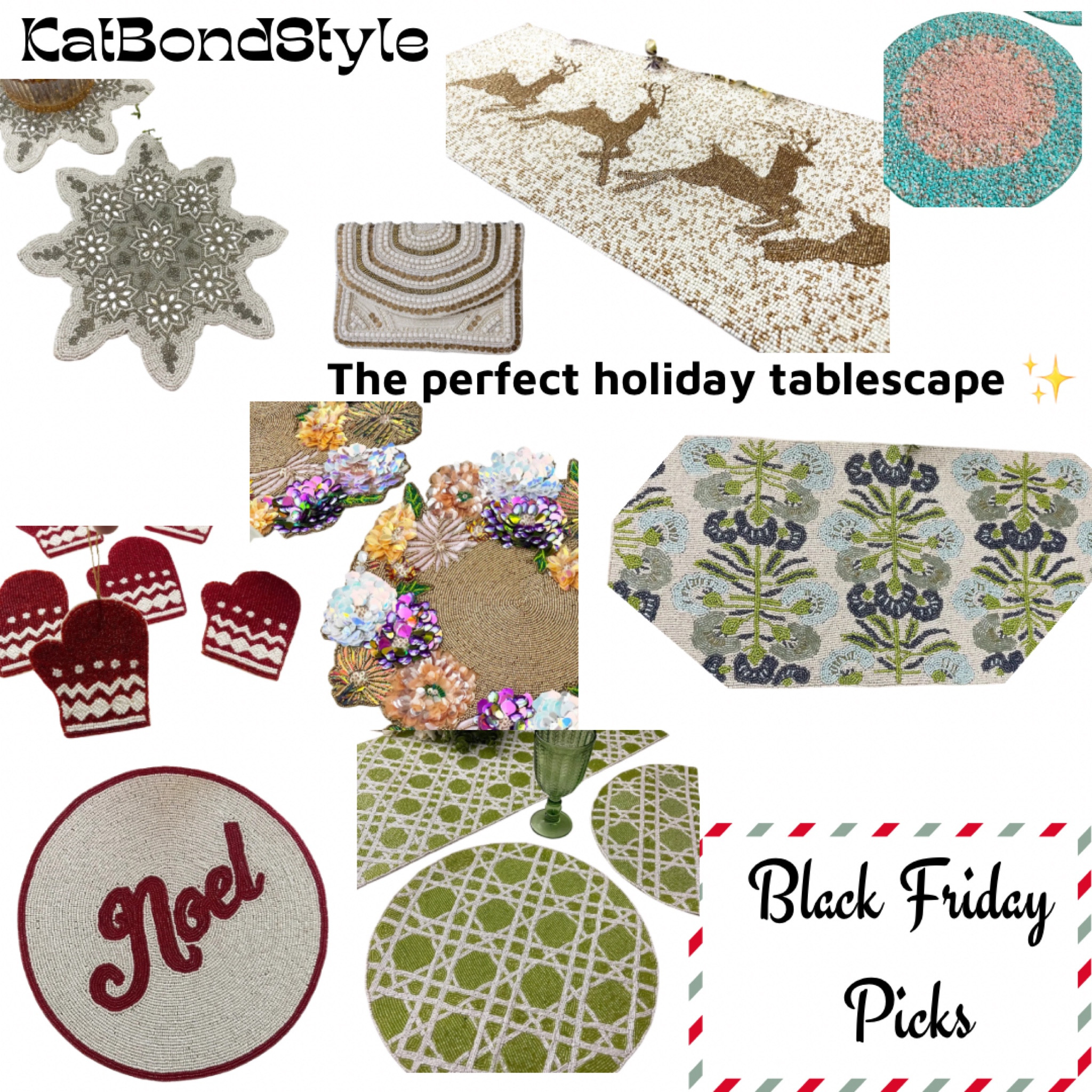 Today’s Black Friday shoutout goes to one of my favorite stores with a presence on Etsy!

I am OBSESSED with beaded items - placemats, table runners, bags, etc. and this is one of my favorite spots to shop for luxe tablewares for a very fair price (especially on sale!) I own many pieces from this shop and each is more exquisite than the last. They will have a Black Friday sale and may even run a sale before that!

#LTKGiftGuide #LTKHoliday #LTKCyberWeek