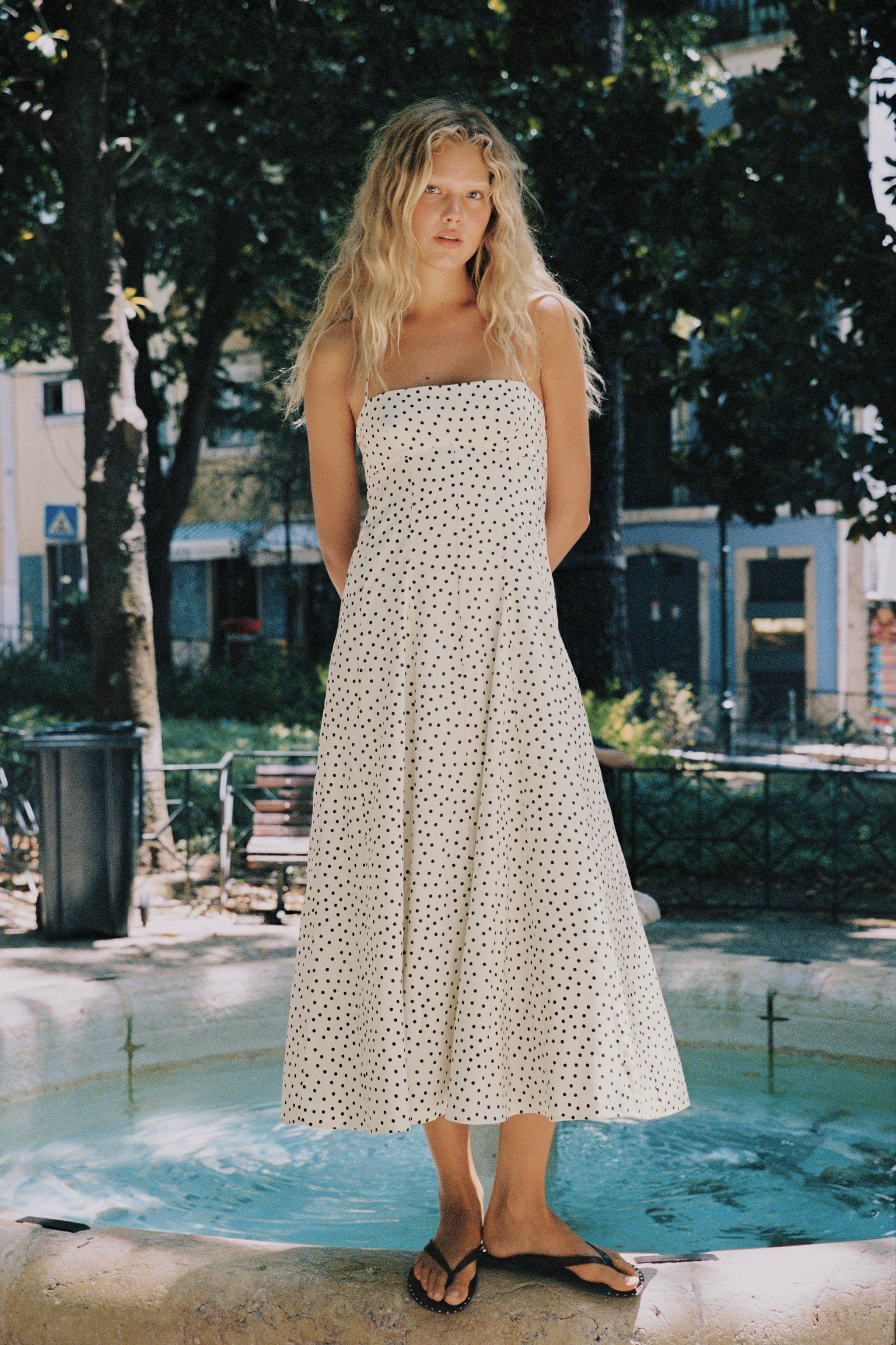 POLKA DOT MIDI DRESS | Zara US