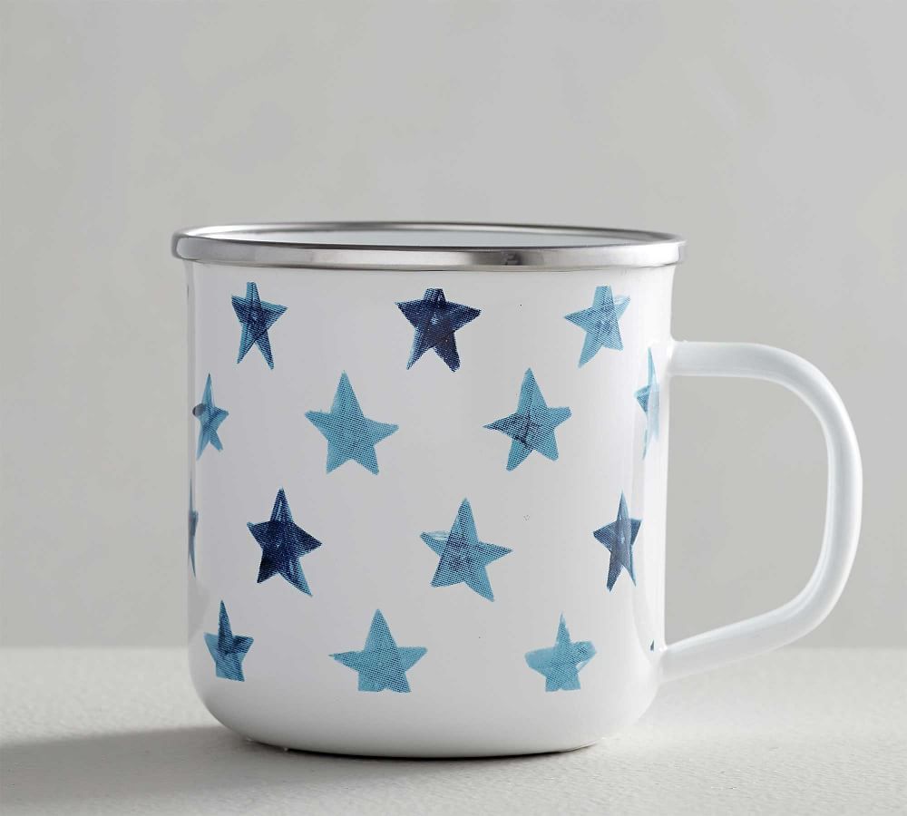 Americana Watercolor Stars Enamel Mug | Pottery Barn (US)