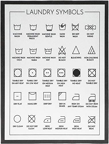 Juvale Laundry Room Symbols Sign, Wall Decor (11.8 x 15.7 Inches) | Amazon (US)