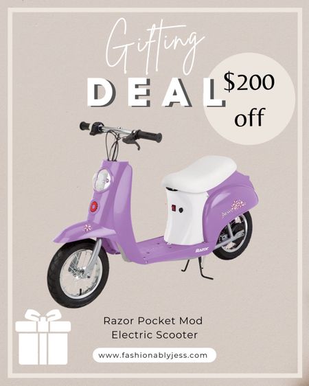 Great gift idea for young children! This Razor pocket mod is now $200 off! Shop now before this great gift deal ends! 

#LTKHoliday #LTKGiftGuide #LTKsalealert