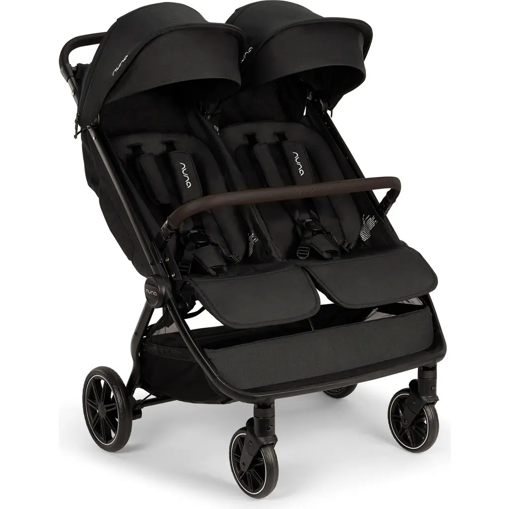 Nuna TRVL™ Compact Dubl Stroller in Caviar/chocolate at Nordstrom | Nordstrom