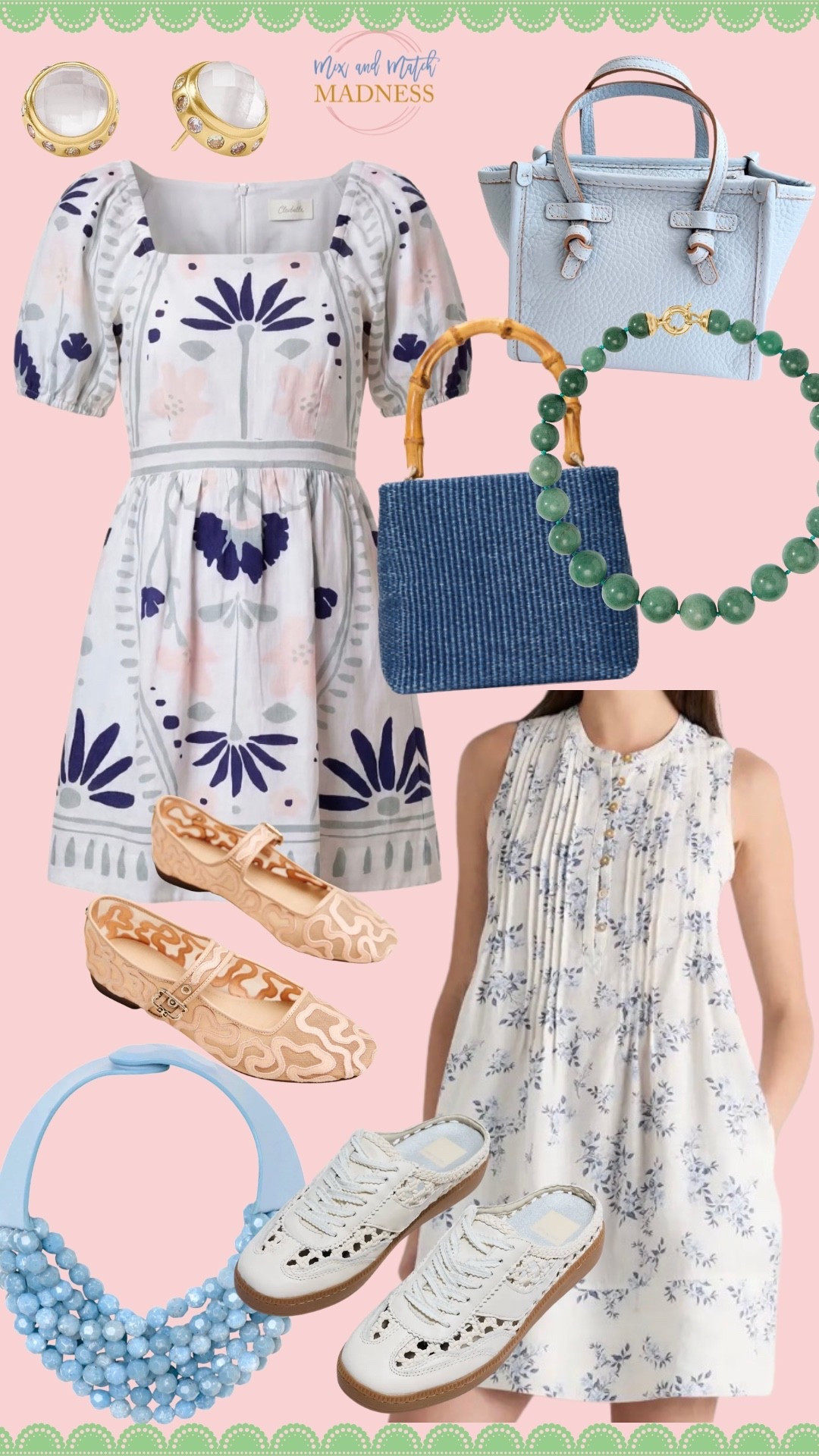 Showing a save vs splurge dress along with accessories I wear on repeat! Like I always say price per wear!￼
*Use mixandmatch15 at Cleobella #LTKMothersDay

#LTKmomlife #LTKSeasonal