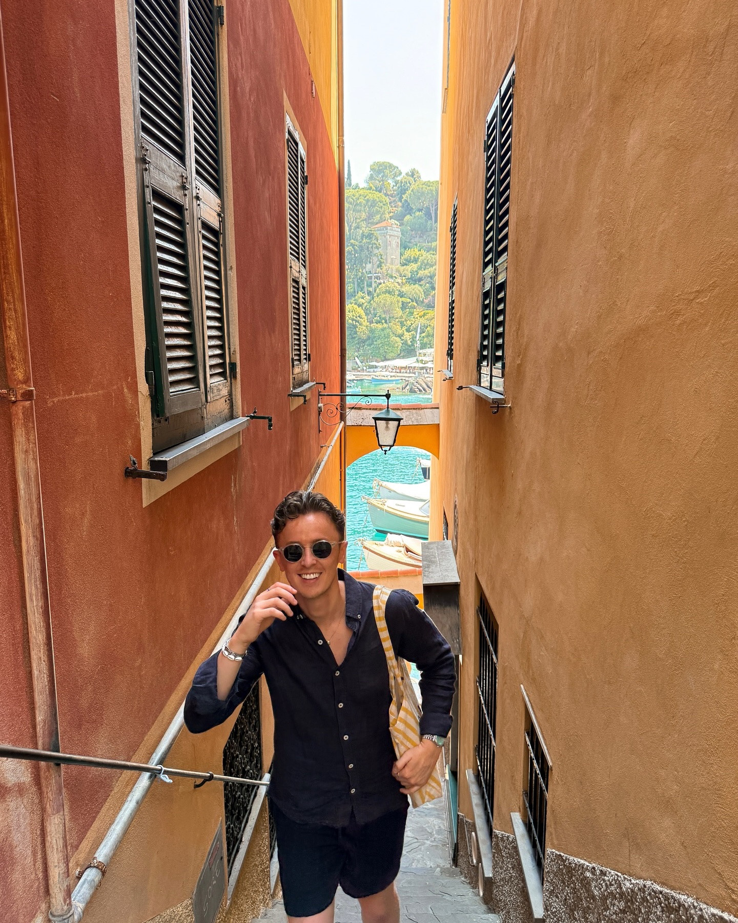 Couldn’t be happier anywhere else 📍

Dream day in portofino onboard Celebrity Xcel, 
Wearing @octobre_editions shirt
@abercrombie shorts 
@axelarigato trainers