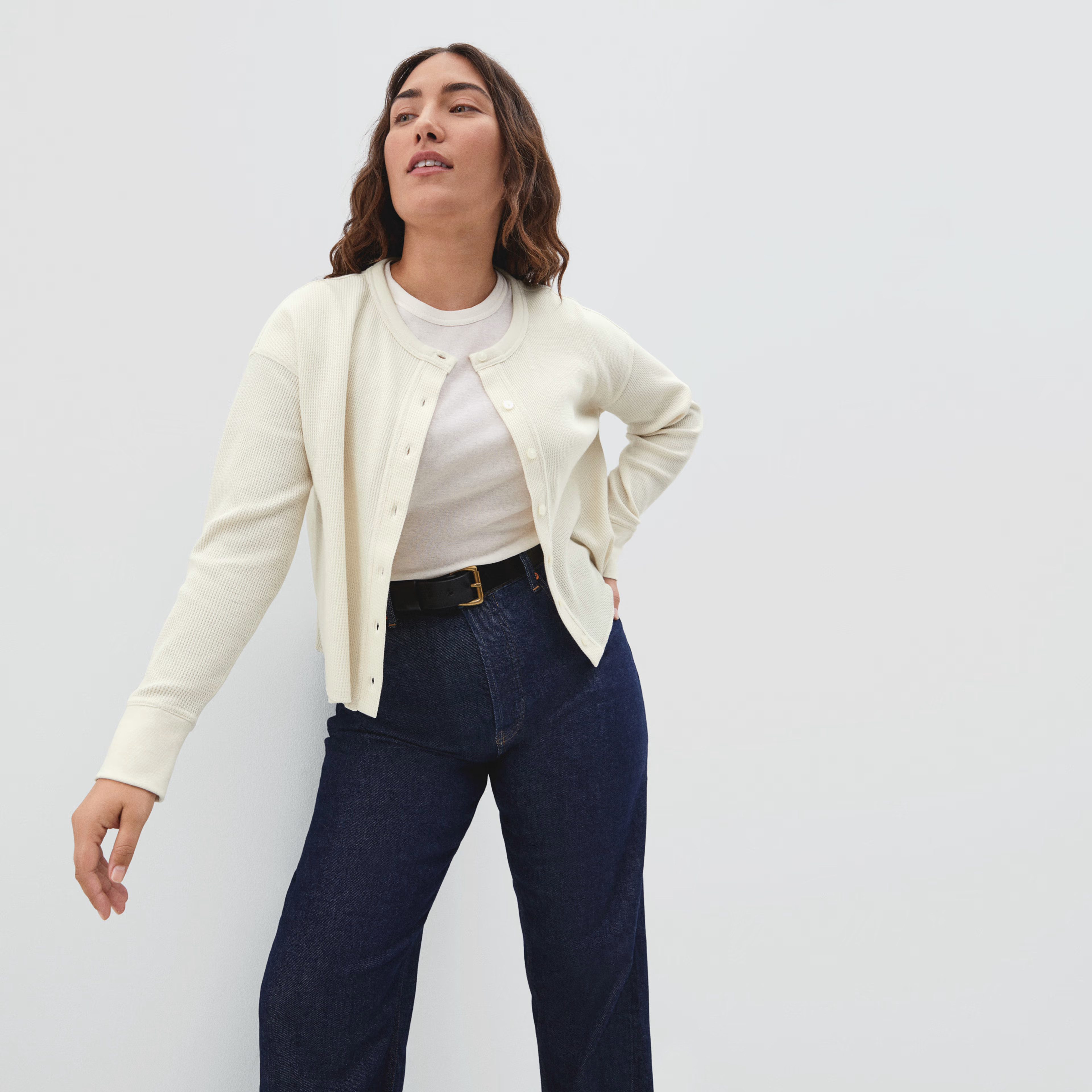 The Organic Cotton Waffle Cardigan | Everlane