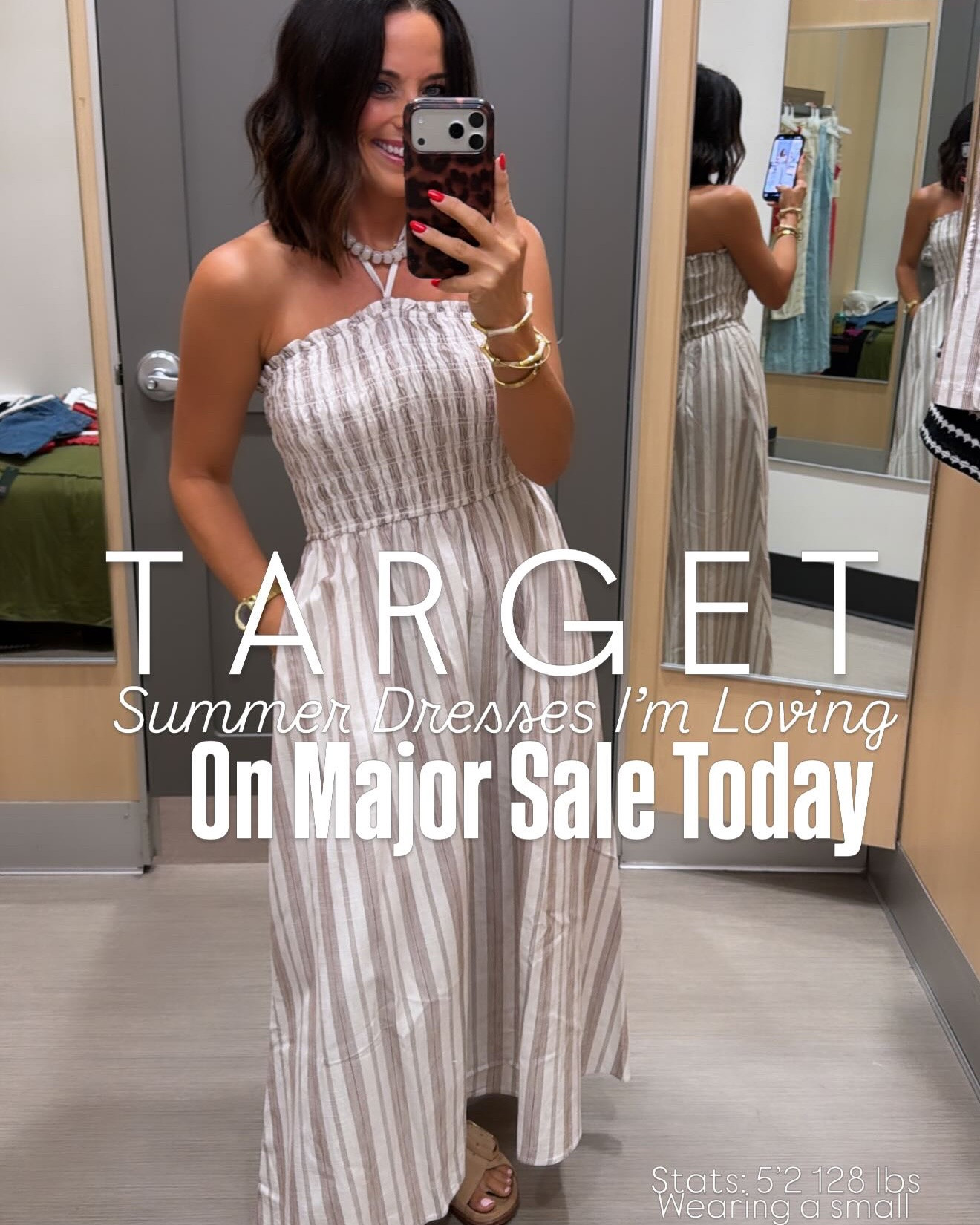 Target dresses & skirts are 40% off today!👏 The RED polka dot maxi is a THAT girl dress and is stunning on. So many good dresses on sale perfect for summer! 

I’m 5’2 128 lbs sizing is on each photo!

You can shop these finds and more on my 
@shop.ltk 

#targetstyles  gingham dress, maxi dress , target new arrivals, target haul , Anthro look for less, butter yellow, summer outfits, polka dot shorts, linen wide leg pants , anthro style, Memorial Day Americana outfits  red dress, navy blue

#LTKSaleAlert #LTKPetite #LTKootd