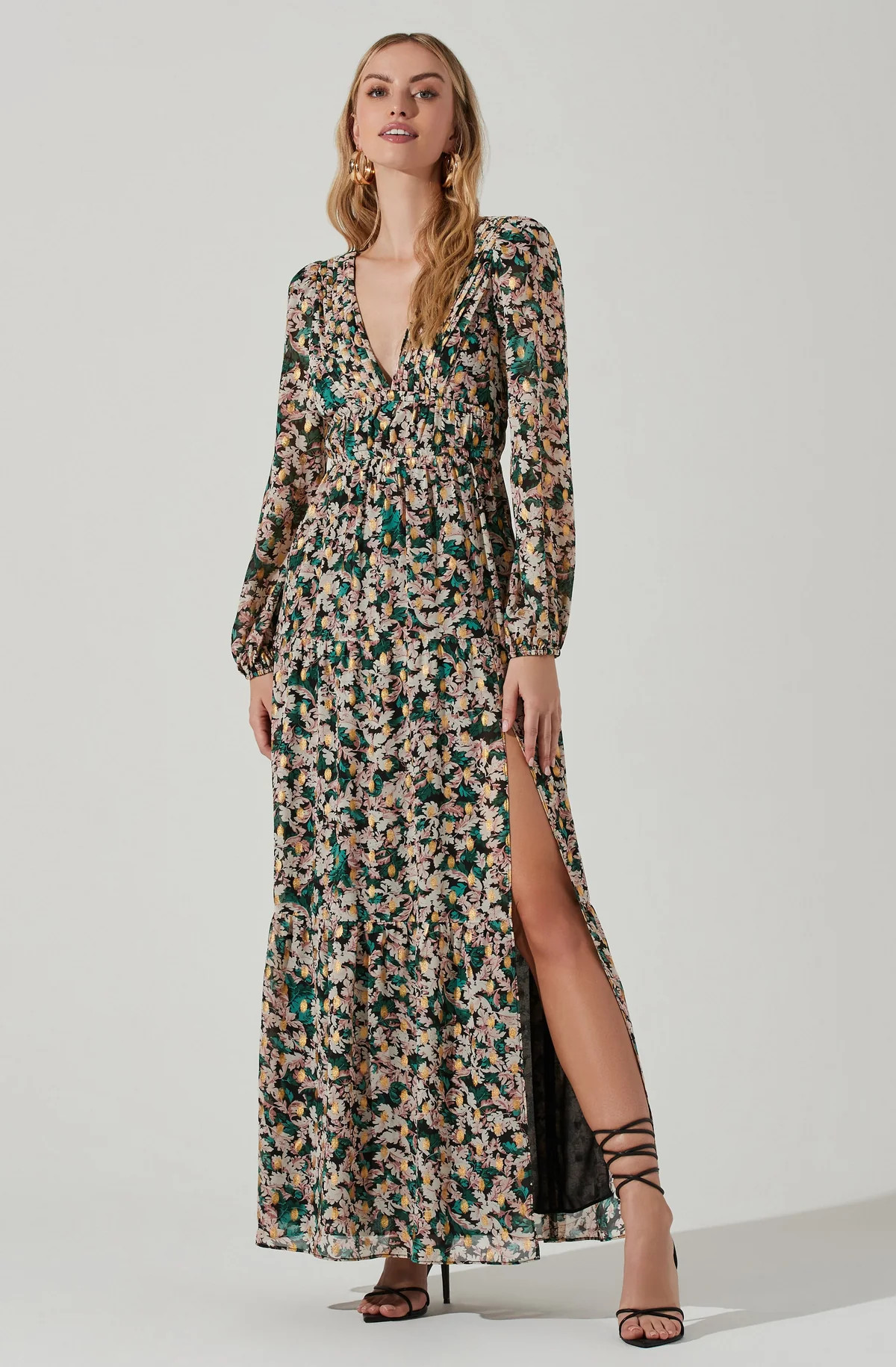 Francesca Floral Open Back Maxi Dress | ASTR The Label (US)