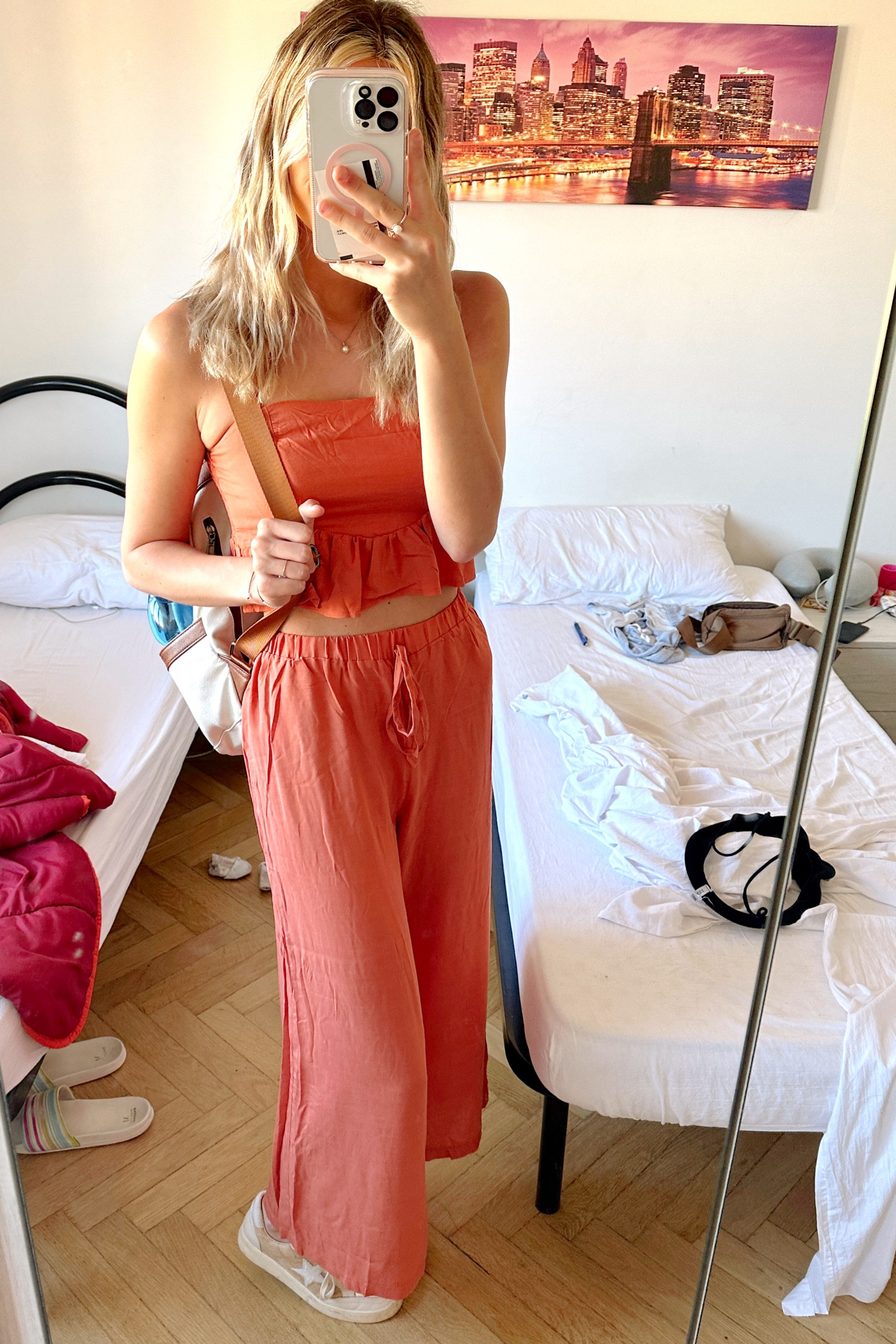 europe fit of the day🤌🏼😍
I got a size small and it’s fits perfect. I’m 130 pounds and i’m 5,9”! Also comes in many different colors:) 
girly, light, two piece, summer, europe, italy, study abroad, school 

#LTKfit #LTKeurope #LTKFind