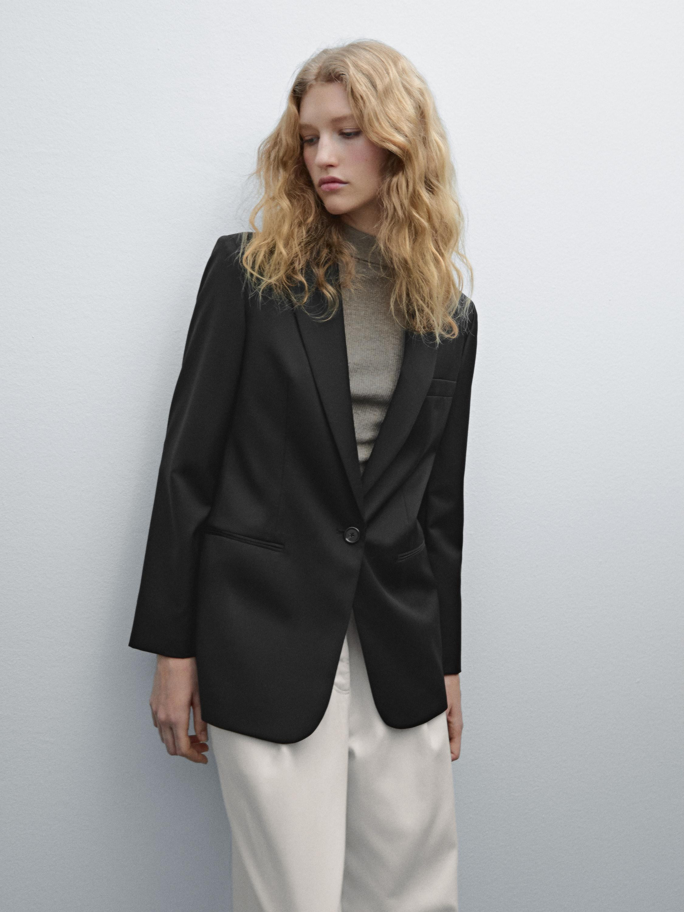 Cool wool suit blazer | Massimo Dutti US