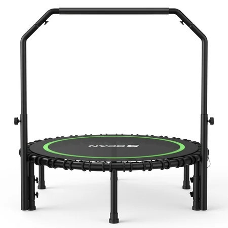 BCAN 450 LBS Foldable Mini Trampoline, 40" Fitness Trampoline with Bungees, Stable & Quiet Exercise Rebounder for Kids/Adults | Walmart (US)