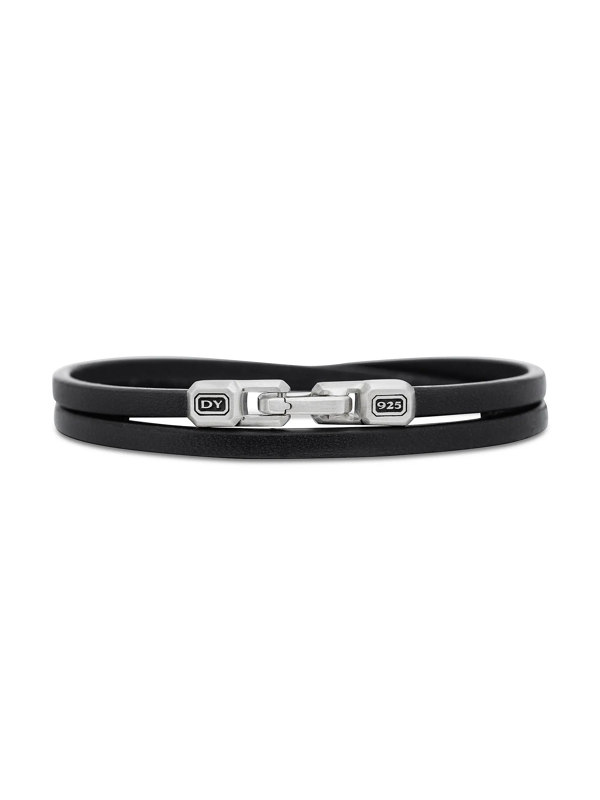 Streamline® Double Wrap Black Leather Bracelet | Saks Fifth Avenue