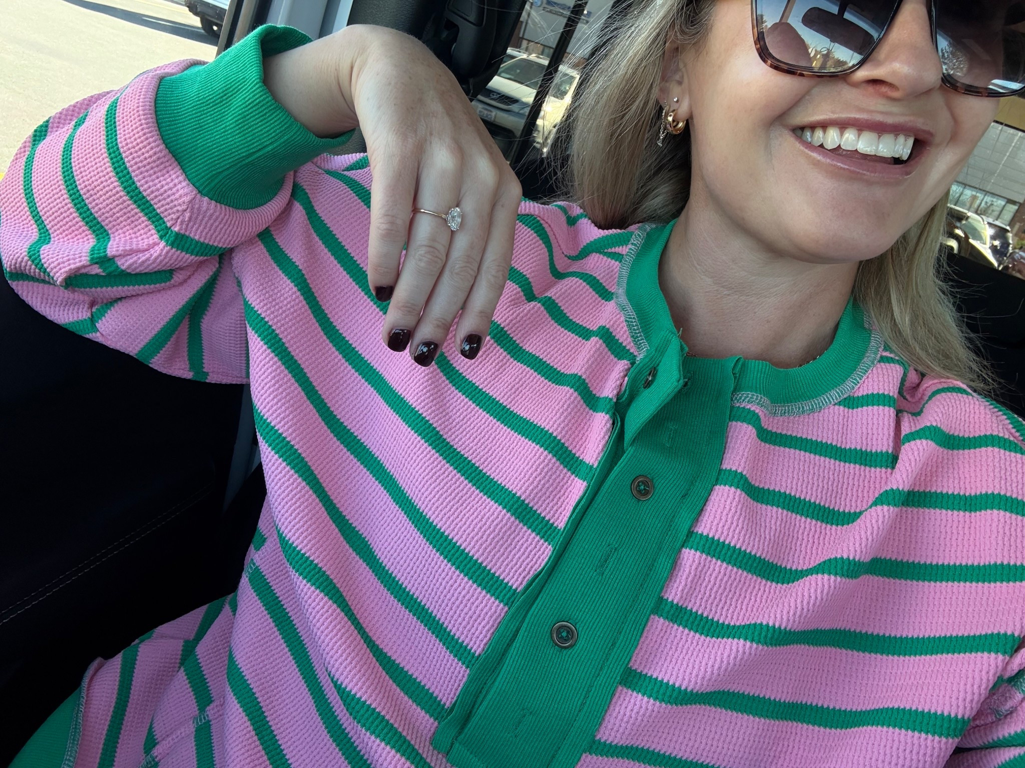 The perfect top to layer for fall! Oversized and looks great with leggings, sweats, jeans. I'm going to throw a crop vest over mine and wear with jeans and boots.

Henley Shirt. Fall Shirt. Striped Shirt. Pink and Green. Fall Fashion.

Follow my LTK @EmilyAnneGardner on the @shop.LTK app to view this post and get my exclusive app-only content!

#liketkit #LTKFindsUnder50 #LTKSeasonal #LTKStyleTip
@shop.ltk
https://liketk.it/5rPVY

#LTKFindsUnder50 #LTKStyleTip #LTKActive